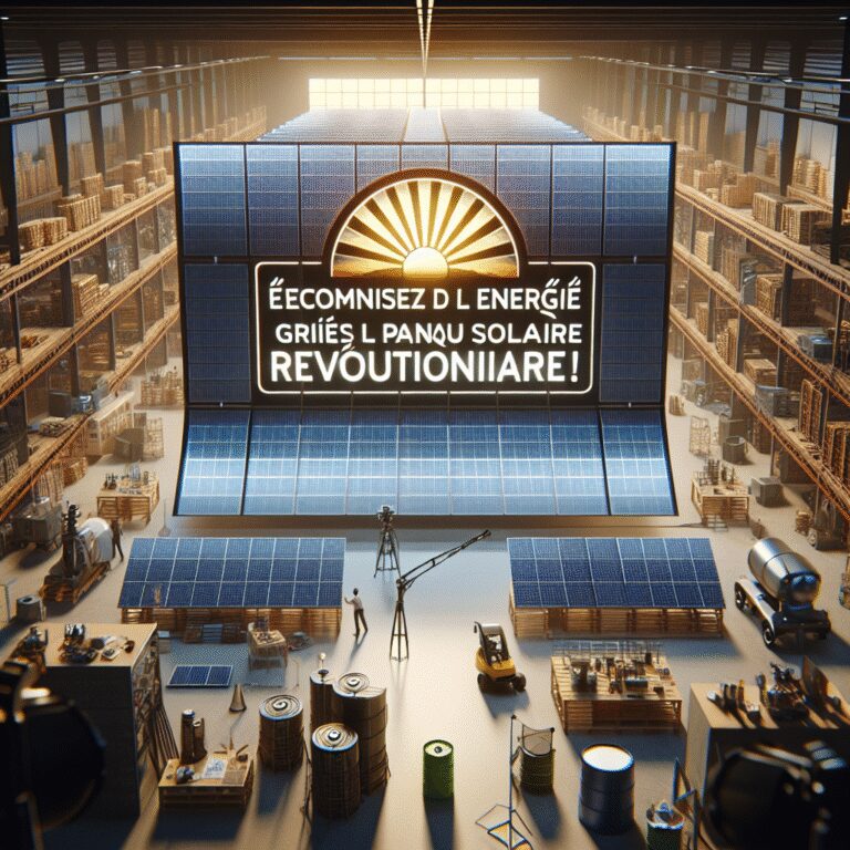 “Économisez de l’énergie grâce au panneau solaire révolutionnaire !”