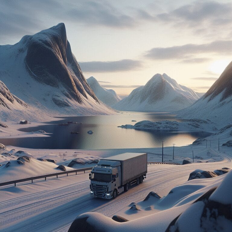 “Dans les montagnes enneigées de Norvège, notre camion nous réserve une surprise glaciale”