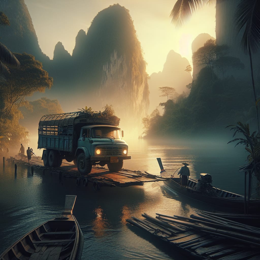 “En route vers l’inconnu : quand notre camion s’est transformé en bateau en Thaïlande” “En route vers l’inconnu : quand notre camion s’est transformé en bateau en Thaïlande”