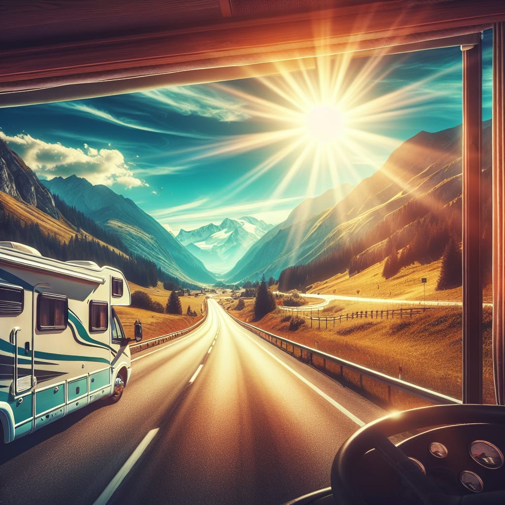 “En route vers l’aventure en camping car : quand le soleil devient notre meilleur allié !” “En route vers l’aventure en camping car : quand le soleil devient notre meilleur allié !”