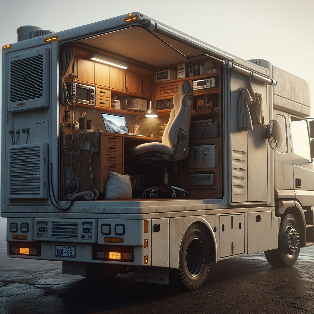 « Comment j’ai transformé mon camion en bureau mobile pour travailler en pyjama (sans jamais être à la bourre) » « Comment j’ai transformé mon camion en bureau mobile pour travailler en pyjama (sans jamais être à la bourre) »