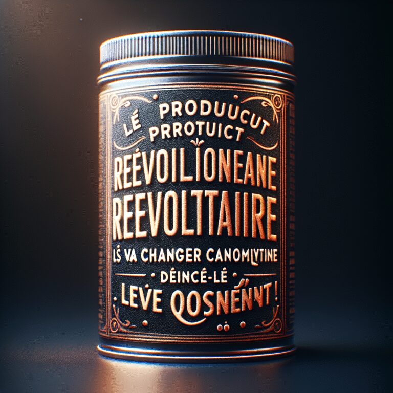 “Le produit révolutionnaire qui va changer votre quotidien : découvrez-le maintenant !”