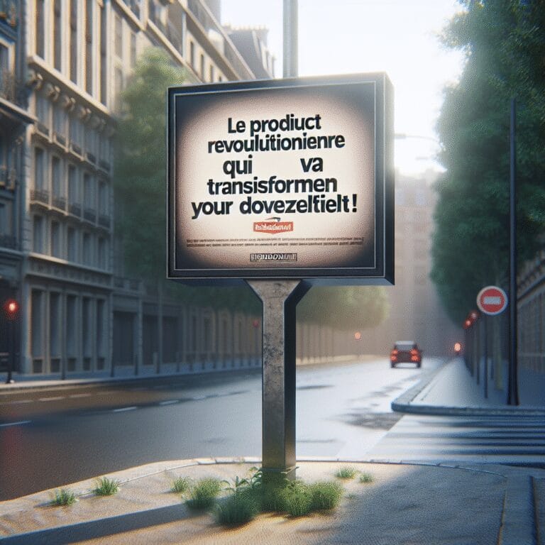 “Le produit révolutionnaire qui va transformer votre quotidien !”