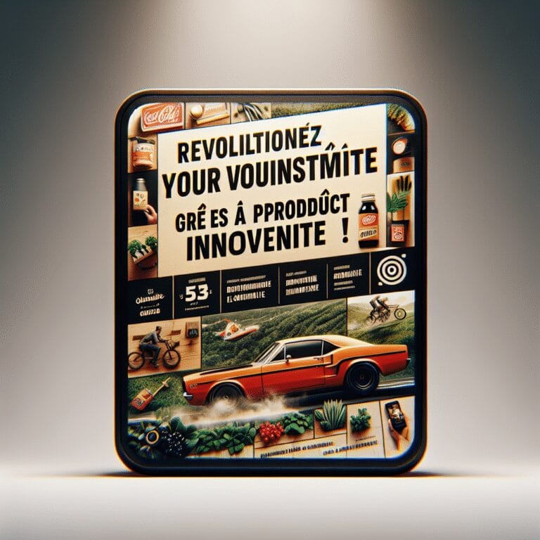 “Révolutionnez votre quotidien grâce à ce produit innovant !”