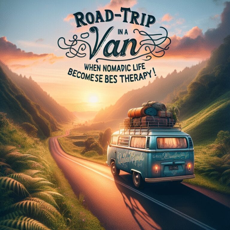 “Road-trip en van : quand la vie nomade devient la meilleure thérapie !”