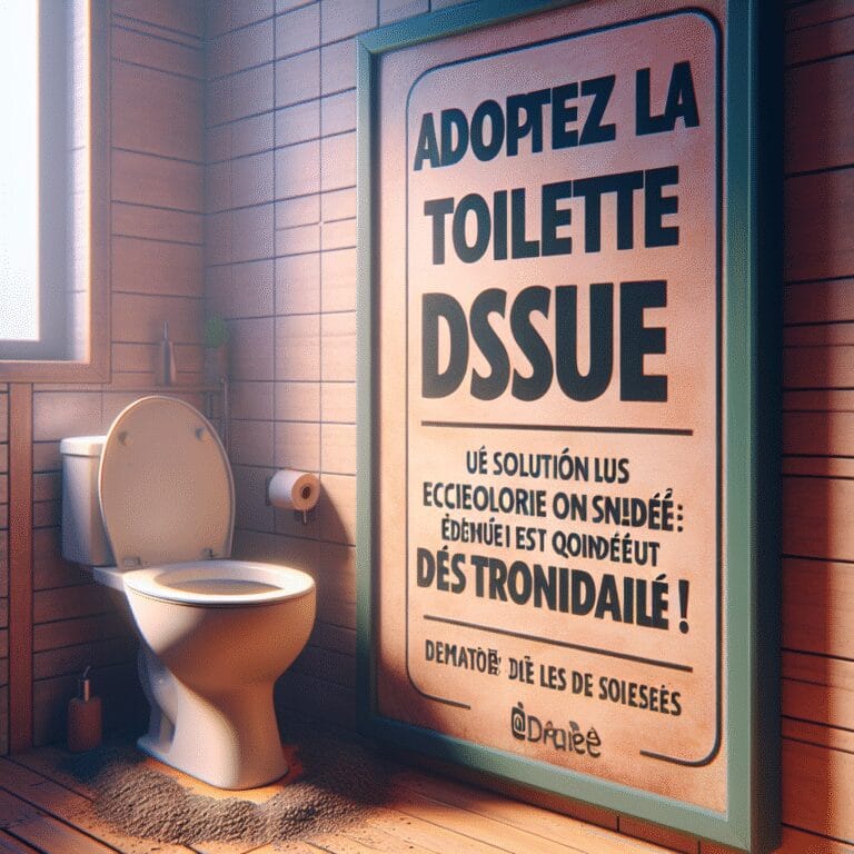 “Adoptez la toilette sèche : une solution écologique et économique pour votre quotidien !”