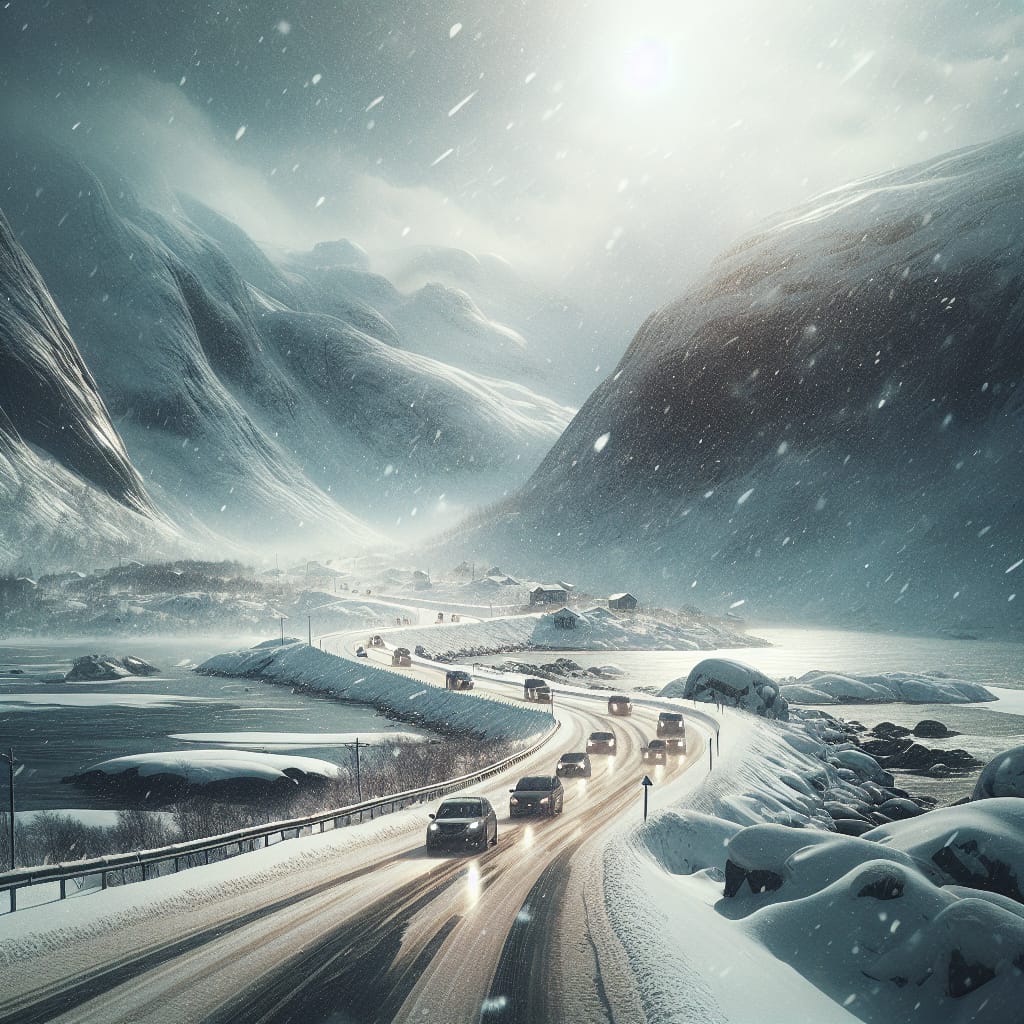 “Le défi des routes enneigées de Norvège” “Le défi des routes enneigées de Norvège”