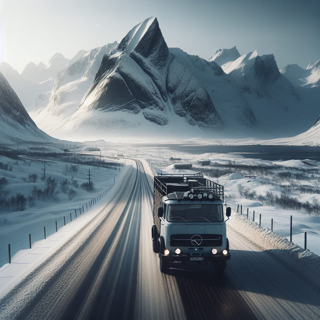 “Road-trip en camion aménagé : à la découverte des montagnes enneigées de Norvège “Road-trip en camion aménagé : à la découverte des montagnes enneigées de Norvège