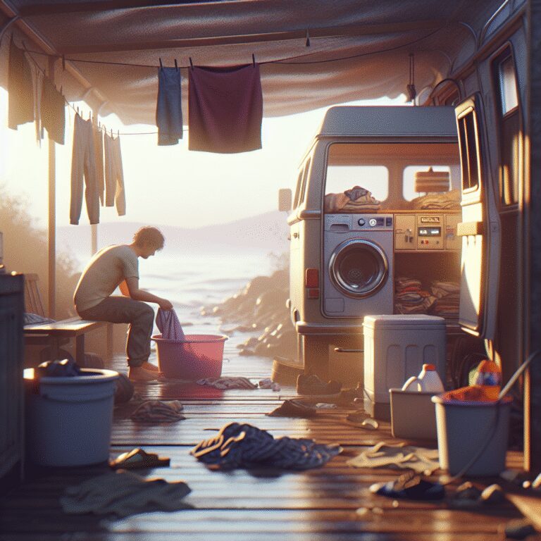“La galère du lavage en van : astuces d’une nomade débrouillarde”