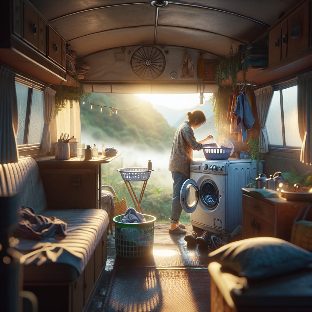 “Vivre en roue libre : mon astuce pour faire sa lessive sans machine à laver dans un camping-car” “Vivre en roue libre : mon astuce pour faire sa lessive sans machine à laver dans un camping-car”