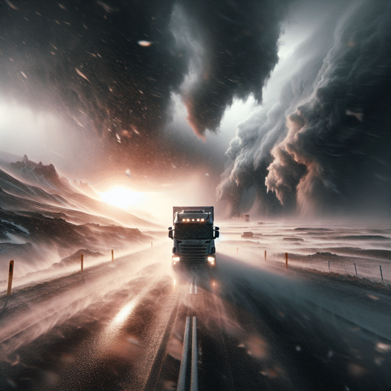 “Au volant de notre camion, nous avons survécu à une tempête surréaliste en Islande”