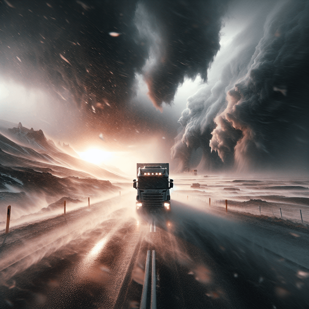 “Au volant de notre camion, nous avons survécu à une tempête surréaliste en Islande”